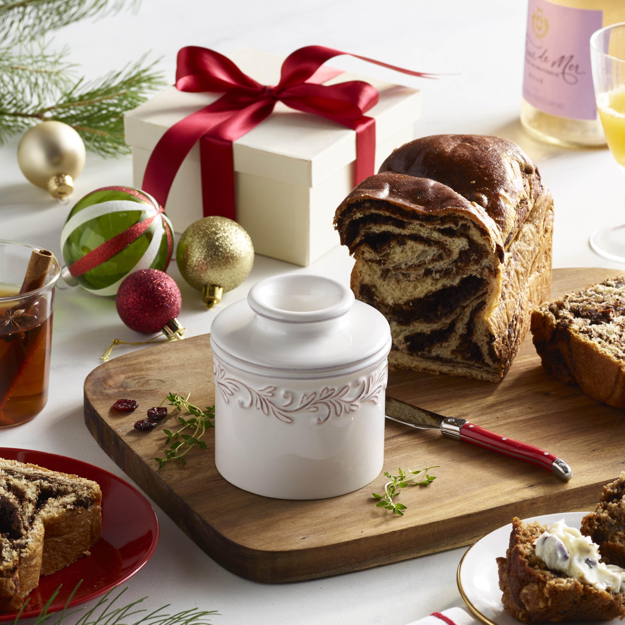 Butter Bell new bone china dish highlights premium durability and easy cleaning.