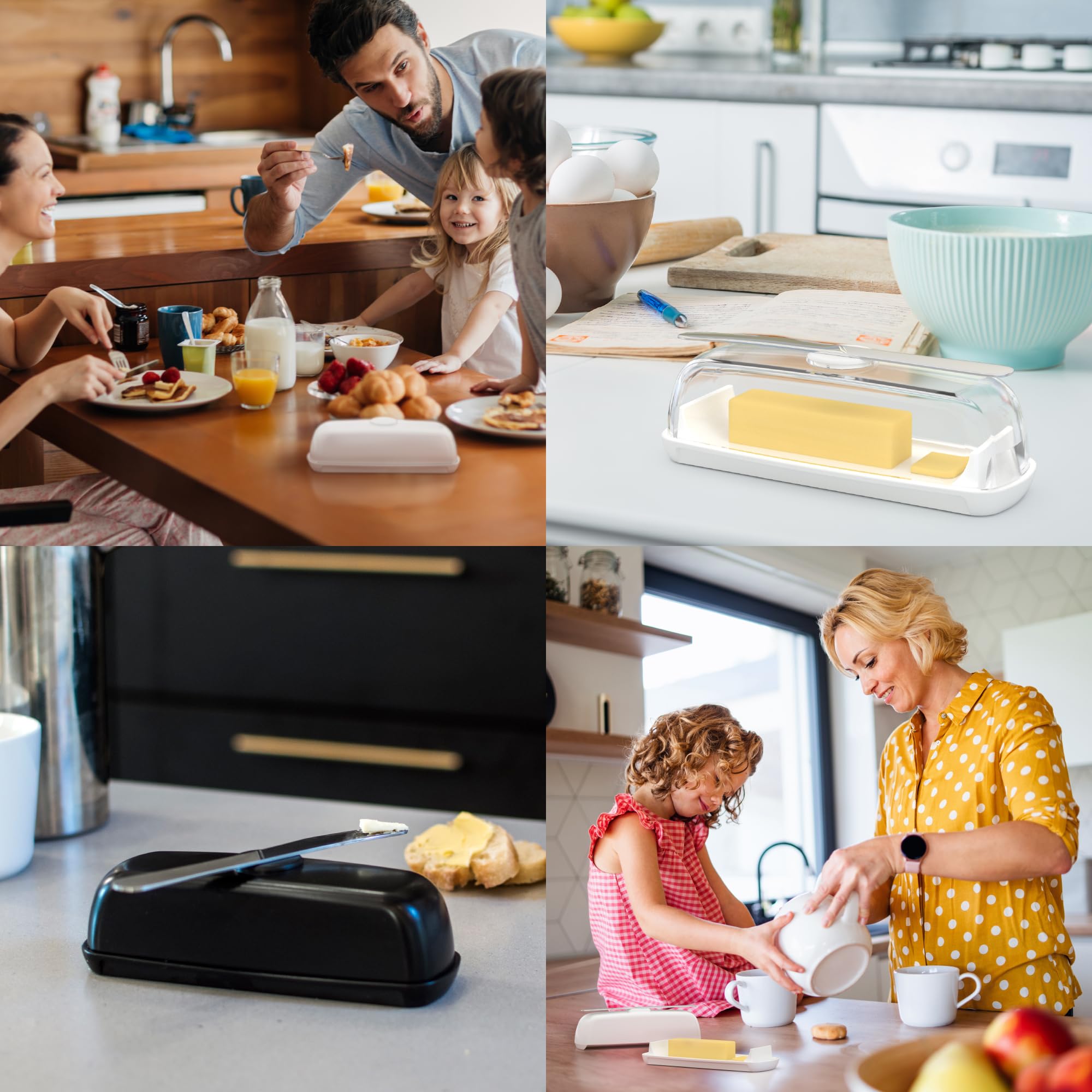 Black Butter Hub butter dish combines mid-century style with practicality.