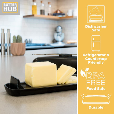 Butter Hub dishwasher-safe plastic for easy cleanup