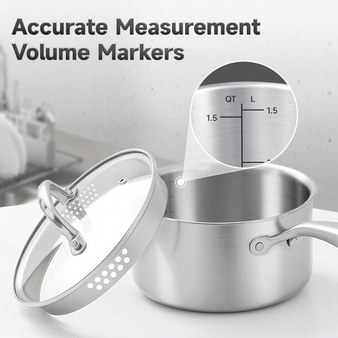 ButterMelt heat-resistant handles stay cool to touch while lifting.