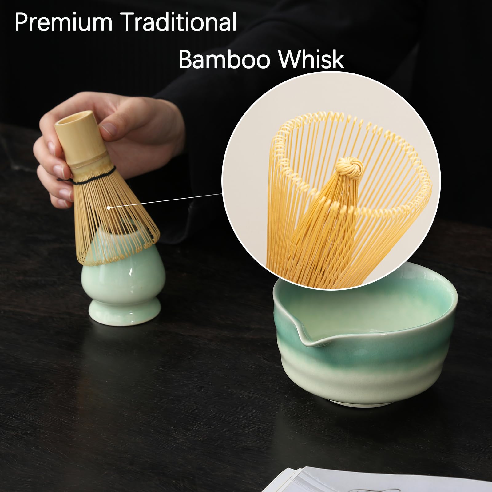 Buucup bamboo scoop designed for precise matcha measurement.