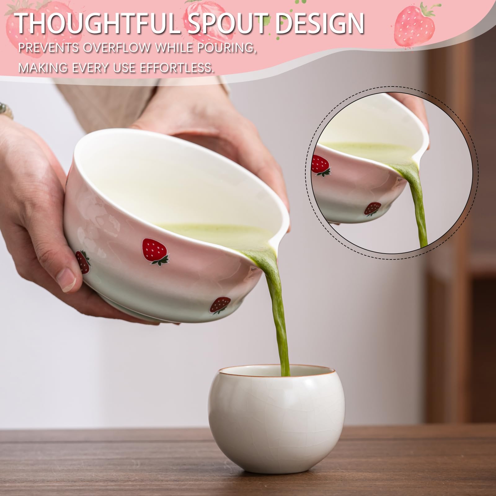 Buucup glazed ceramic bowl interior resists stains for easy cleaning