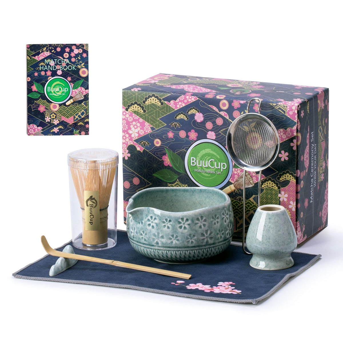 Buucup matcha whisk set chawan bowl, glazed interior for easy cleaning and quick prep.