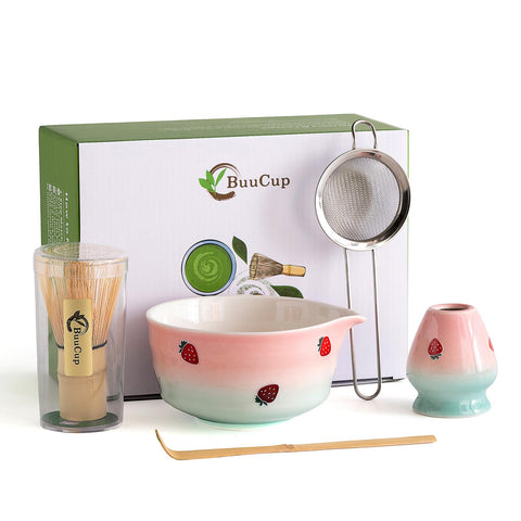 Buucup matcha whisk with 76 tines for silky froth