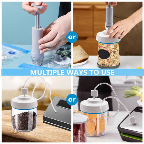 BUVLIVU hose connectors connect to compatible FoodSaver devices.