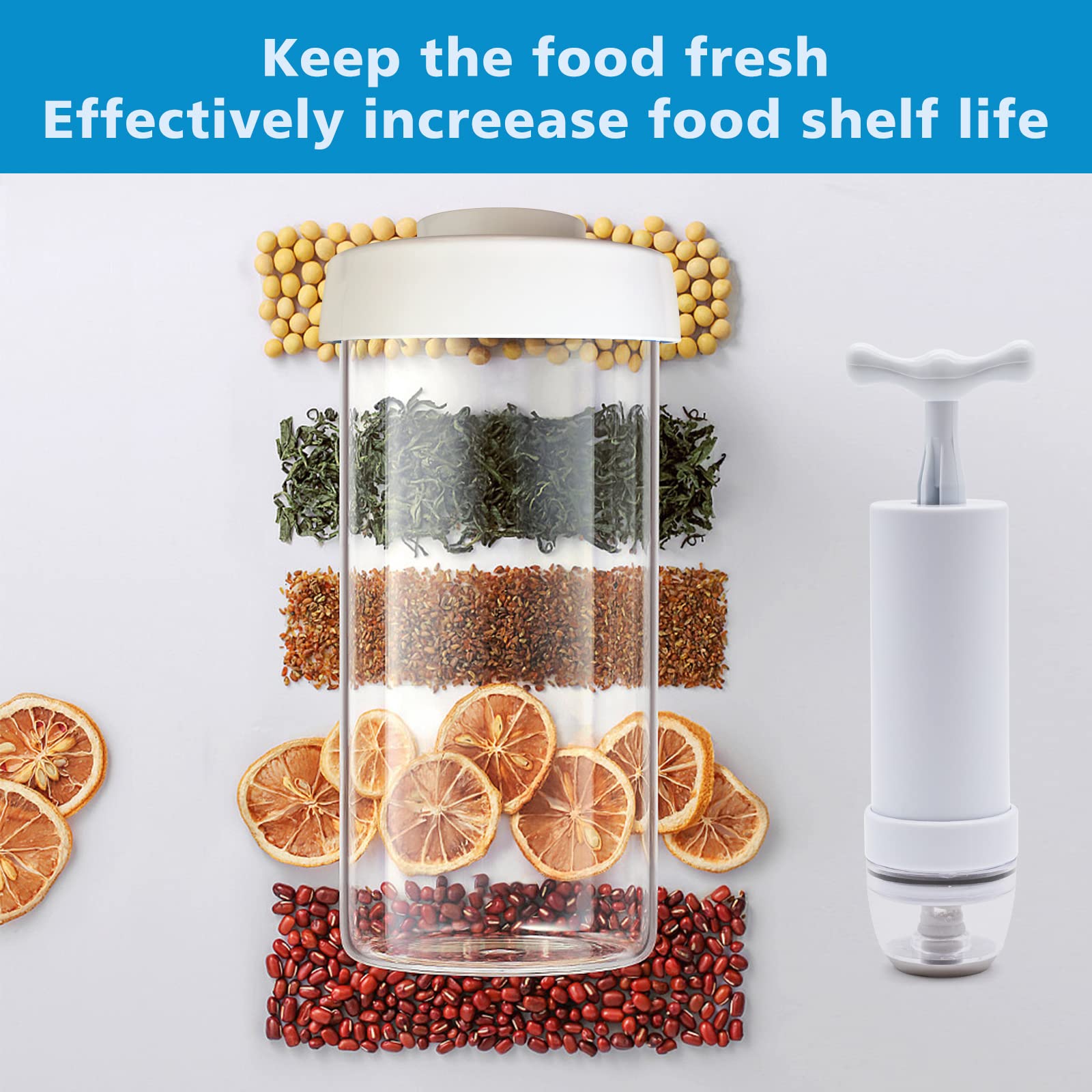 BUVLIVU regular-mouth jar sealer ready for daily storage tasks.