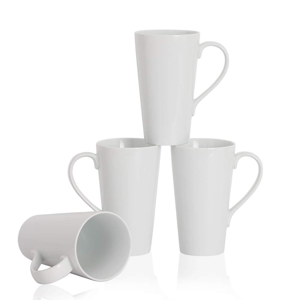 Buyajuju large coffee mugs set - front view, 16 oz cups ideal for morning coffee or tea