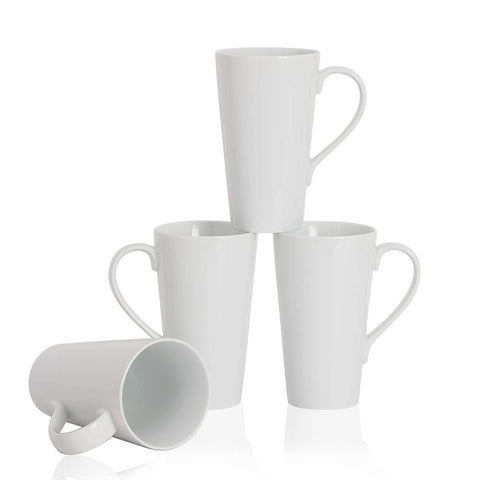 Buyajuju large coffee mugs set - front view, 16 oz cups ideal for morning coffee or tea