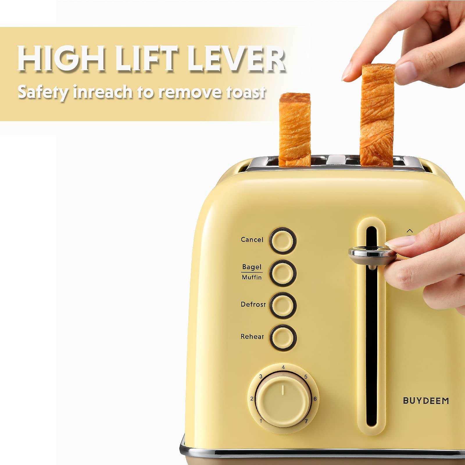 BUYDEEM DT620 seven shade settings for precise browning