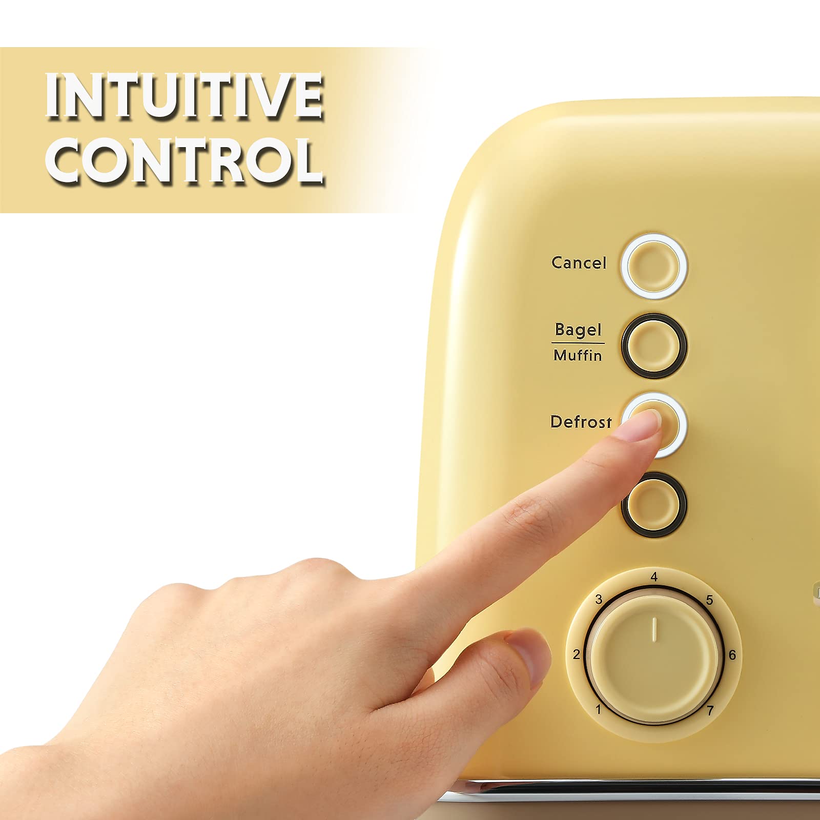 BUYDEEM DT620 extra wide slots fit thick slices for versatile breakfasts