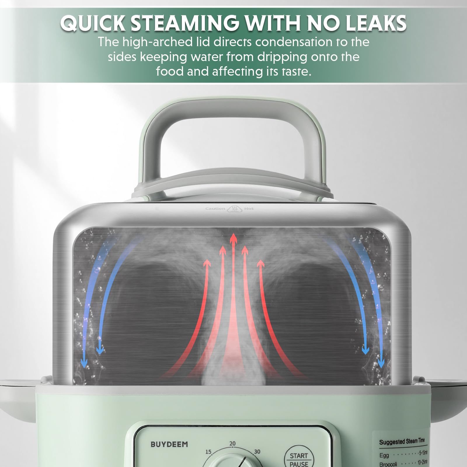 Buydeem G52 stainless steel build ensures durability and safety.