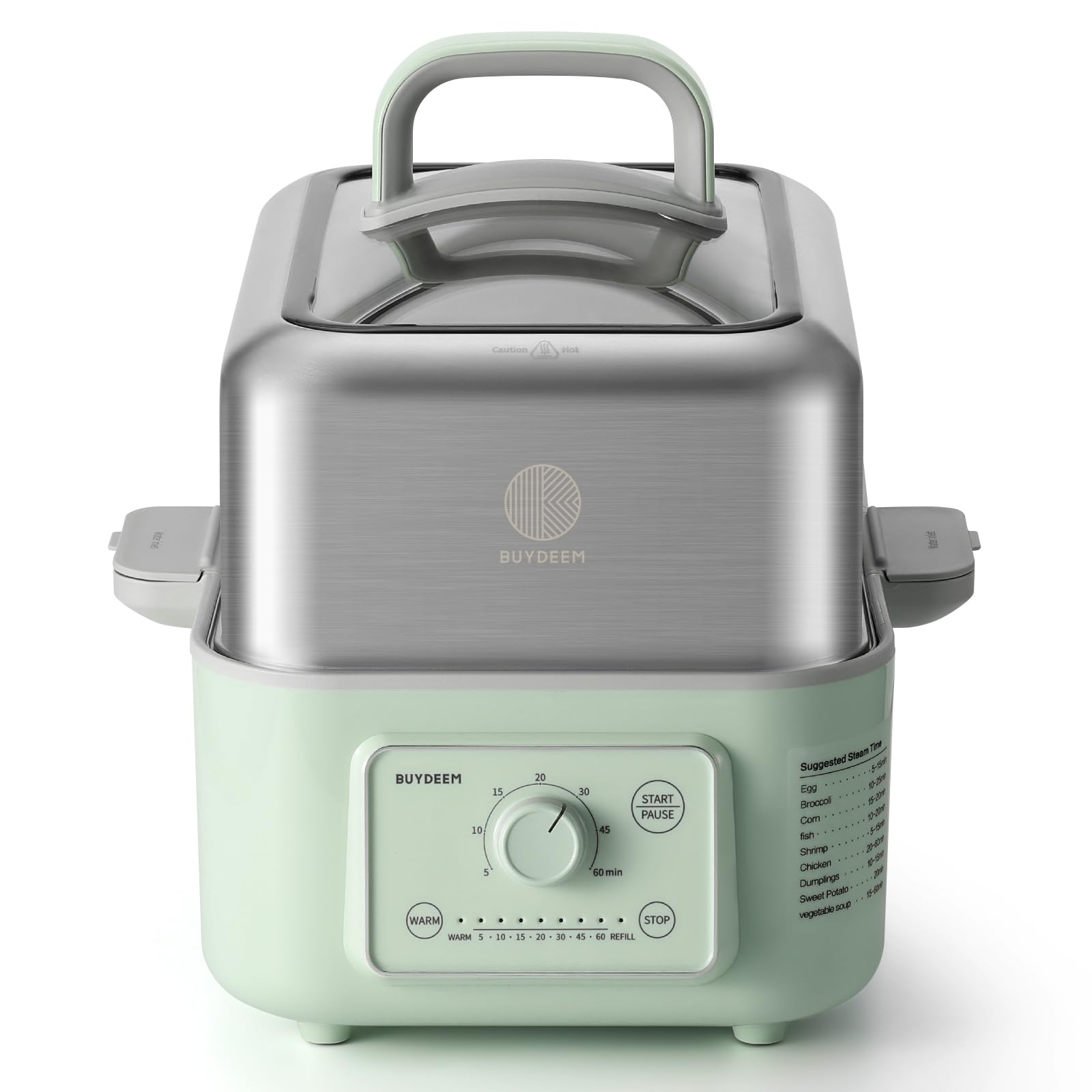Buydeem G52 steamer with 5L capacity suitable for 2–4 servings