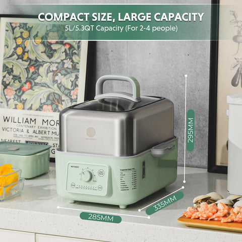 Buydeem G52 steamer in keep warm mode after steaming