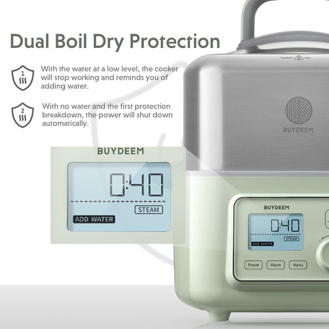 BUYDEEM G553 steamer compact design saves kitchen space for small kitchens