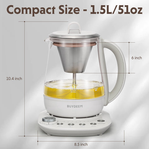 BUYDEEM K156 keep-warm function icon demonstrating 2-hour auto-warm feature.
