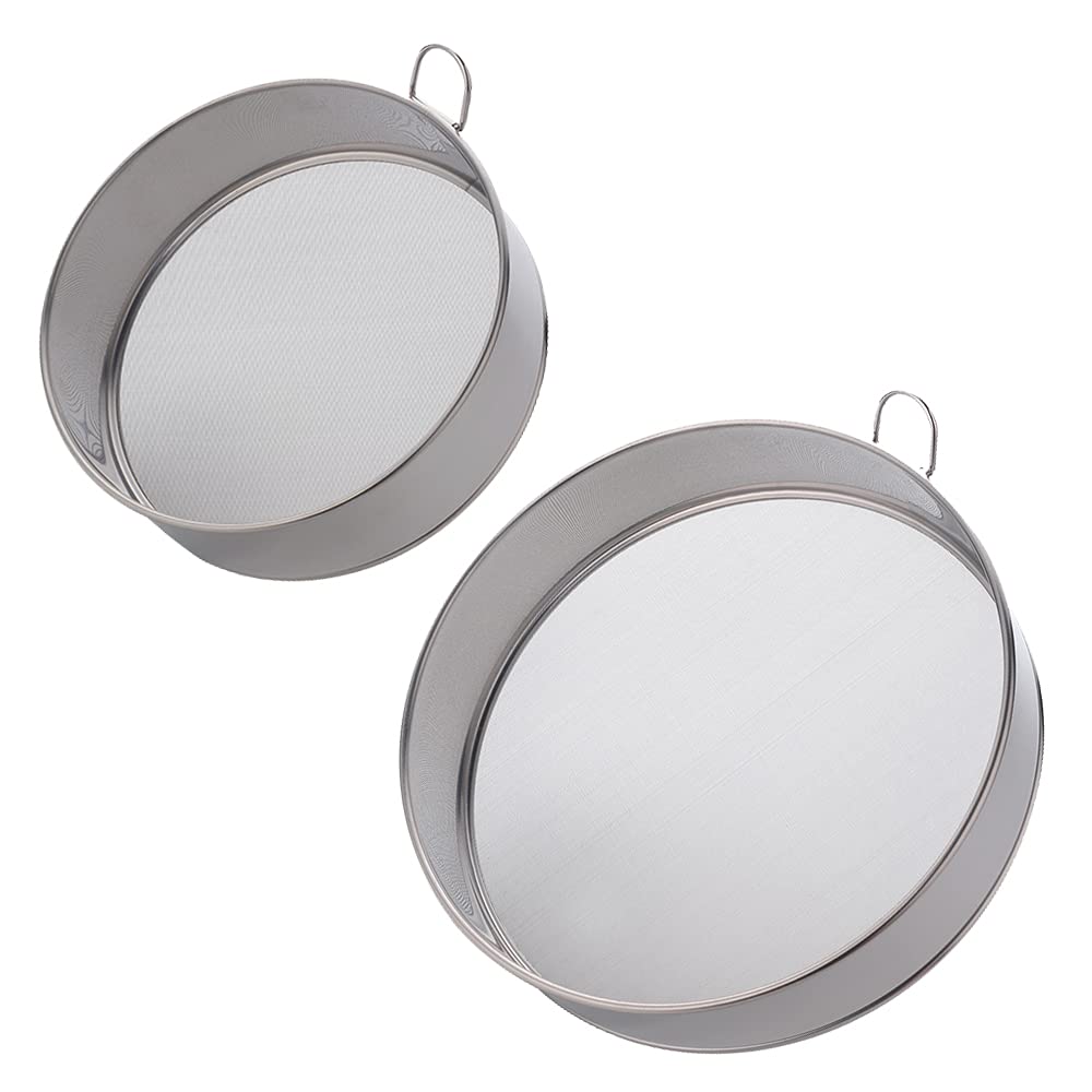 Buyer Star flour sifter 6-inch top view shows smooth sieving for lump-free results.