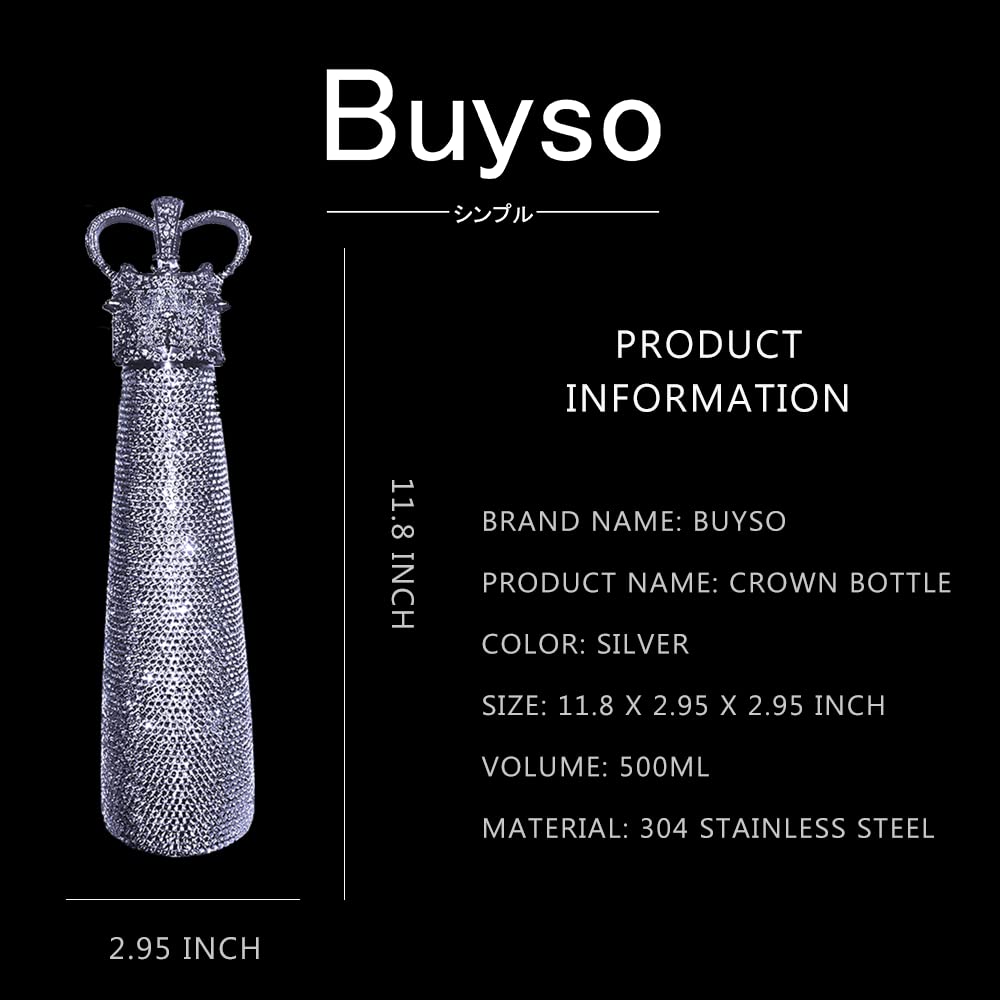 Travel-friendly Buyso Bling Water Bottle for on-the-go hydration