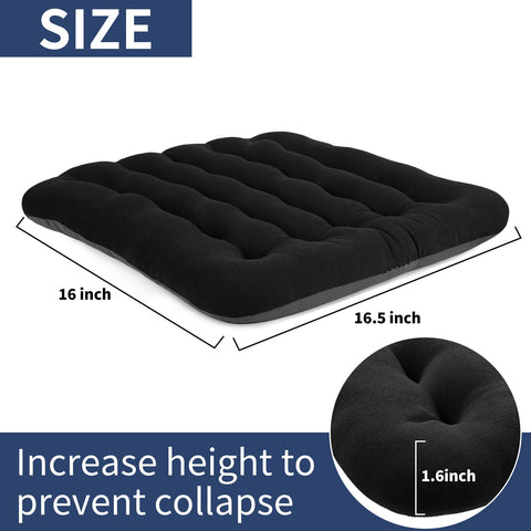 BUYUE cushion with non-slip bottom prevents sliding on chairs.
