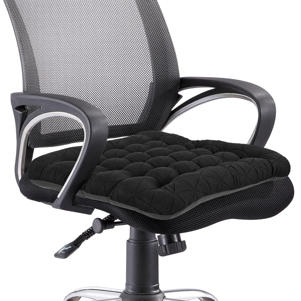 BUYUE Good Support Office Chair Cushion with triangle jacquard surface enhances long-hour comfort.
