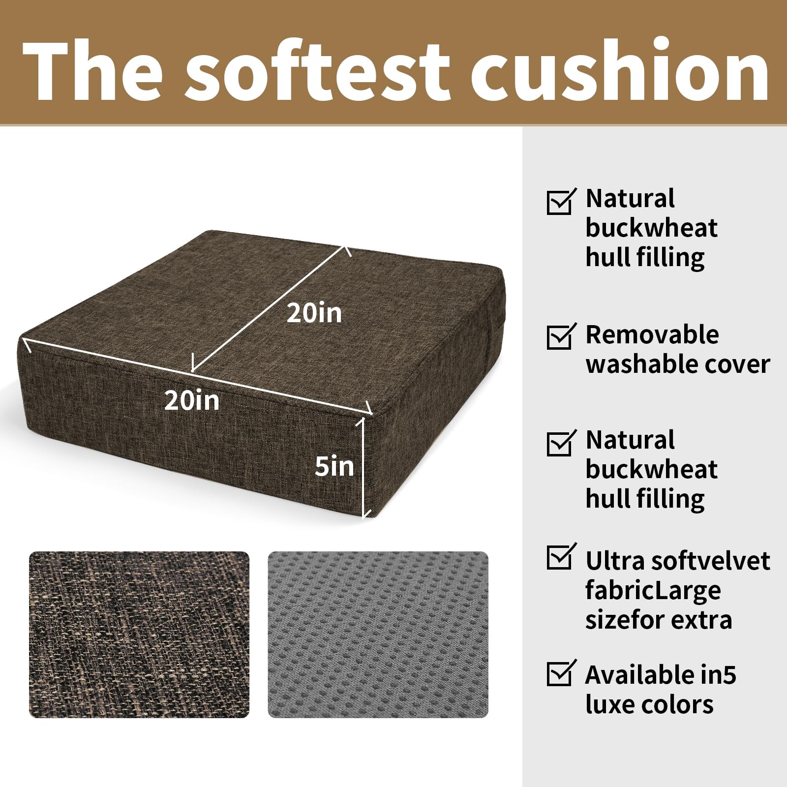 BUYUE original woven fabric cover close-up showing breathable, washable surface