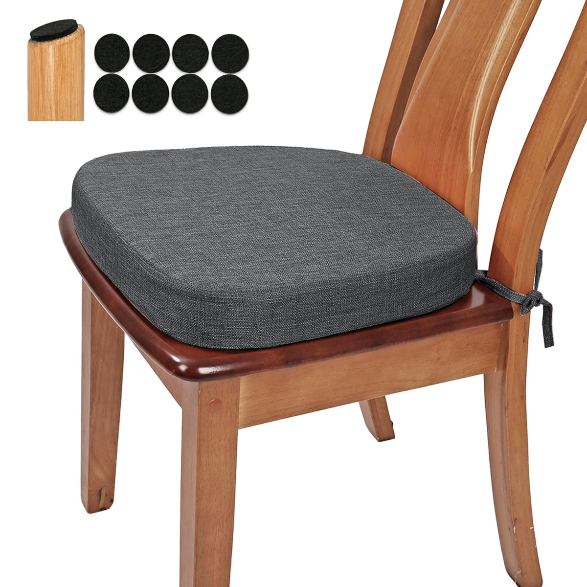 BUYUE thickened U-shape chair cushion in top view for comfortable dining
