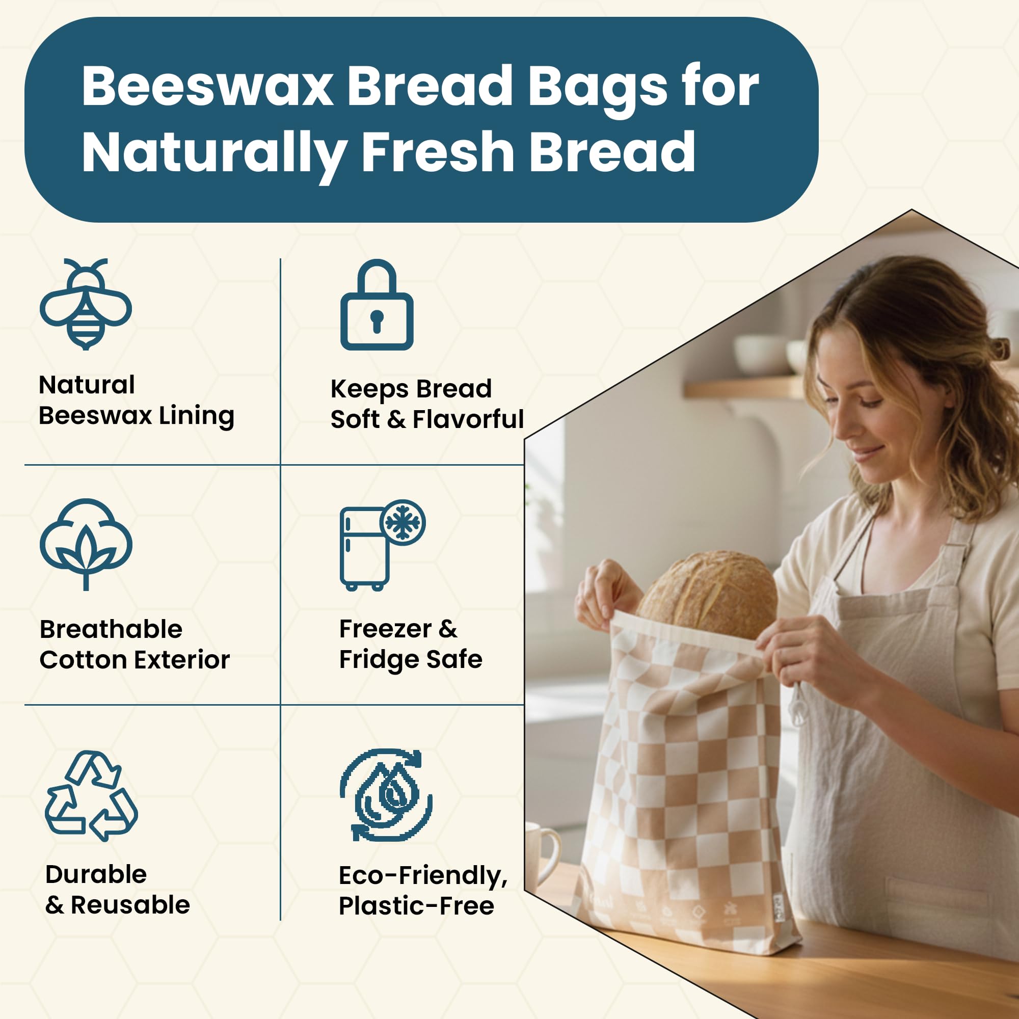 Buzzy Bags M demi loaf offers convenient medium bread storage