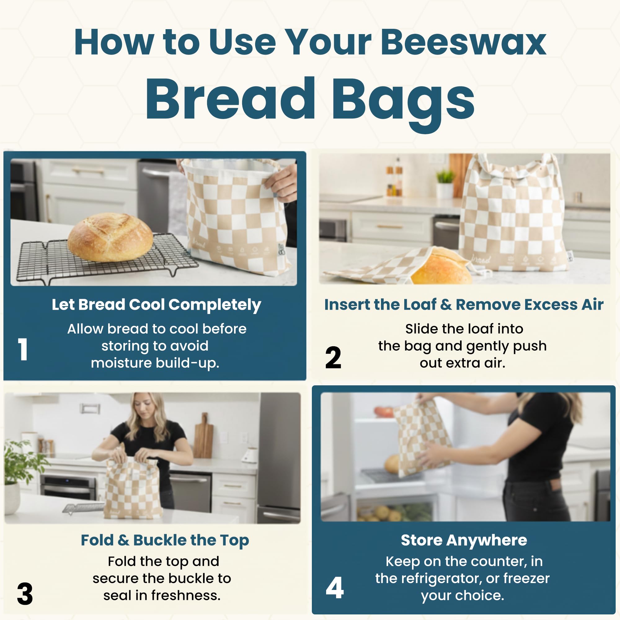 Buzzy Bags freezer-fridge storage preserves bread texture during chilling