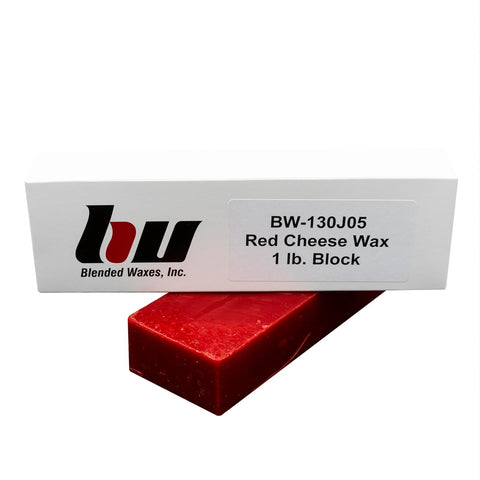 BW Blended Waxes red closeup—vibrant color and clean melt for cheese