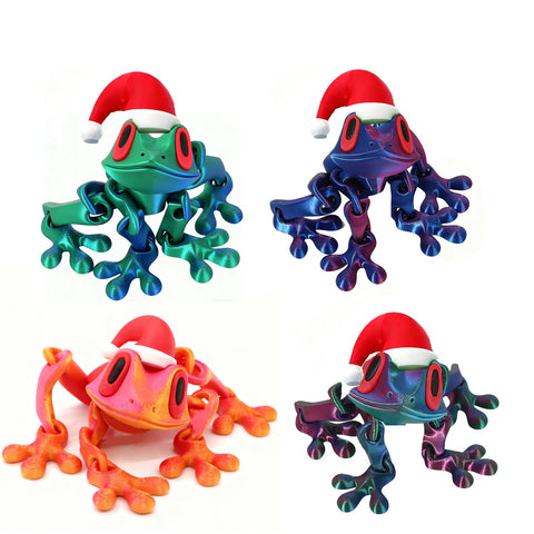 BWBMSOW 3D printed magnetic frog, front view, adds playful color to fridge or laptop lid.