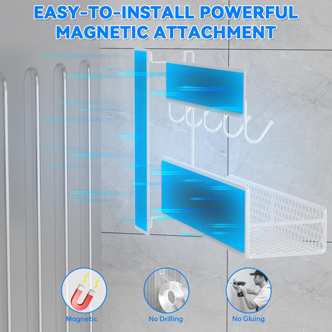 Bwesdero towel hanger helps towels stay dry and accessible.