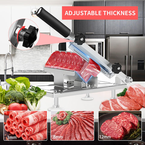 Bwhhoxi thickness adjustment knob enabling precise 0.2 to 25 mm slices for different meats