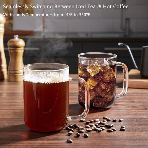 BWODYAY glass mug set uses food-grade glass for daily safe drinking