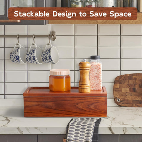 BWODYAY Tea box lid doubles as a small tray for serving essentials.