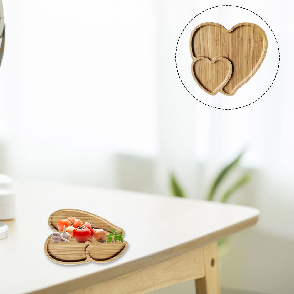 BWWNBY wooden dinner plate and cake plate for stylish serving.