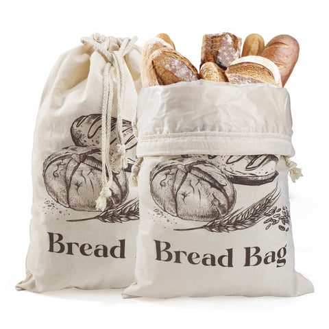 BXFRAE 2-pack XL bread bags 12x18 inches for fresh crusty loaves