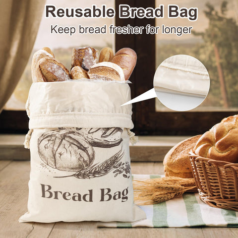 BXFRAE drawstring closure keeps bread fresh and dust-free