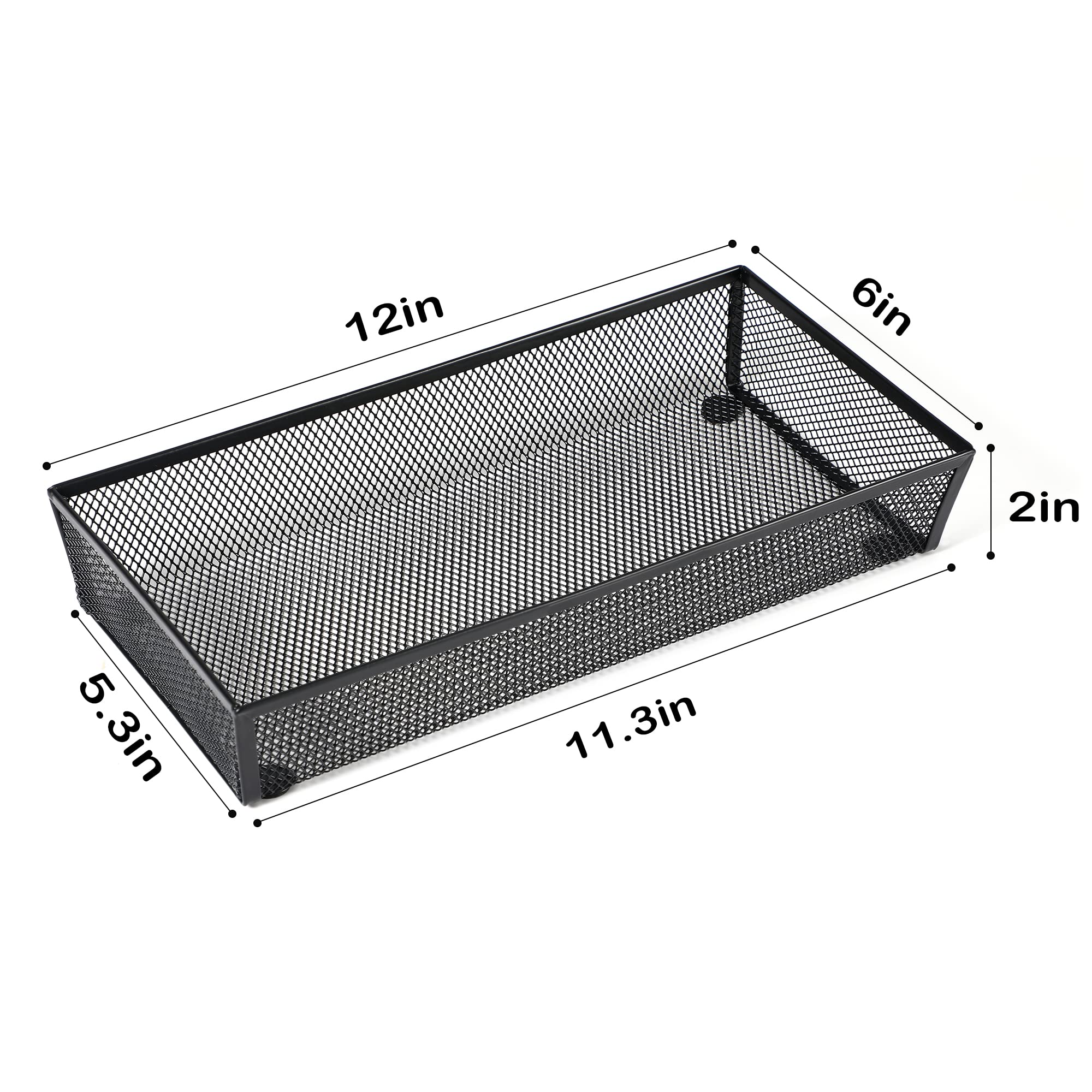 BYCY mesh drawer organizer close-up reveals sturdy steel mesh and smooth edges.