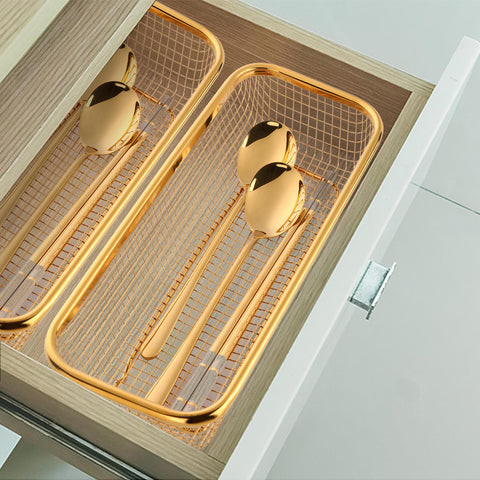 BYEGOU Gold versatile kitchen storage for spice jars and tools.