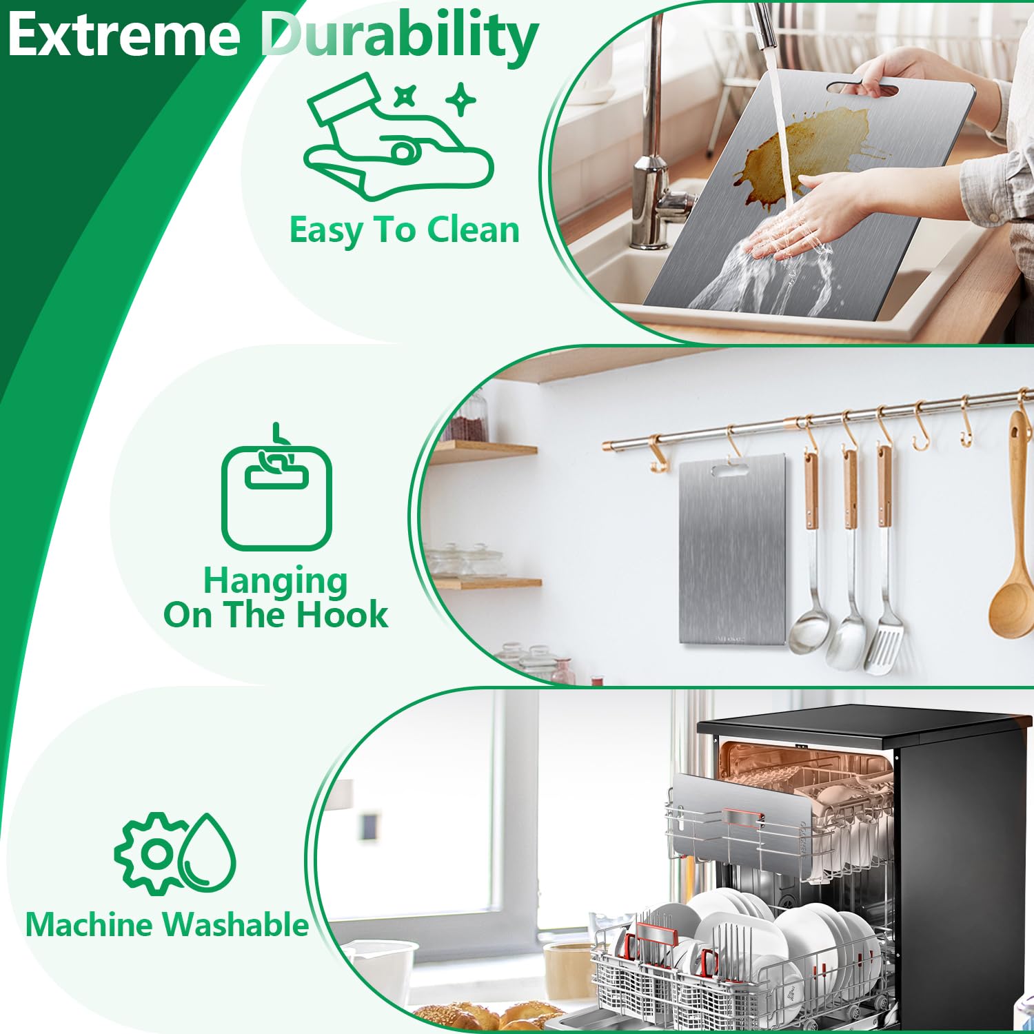 BYEHOVOO titanium surface close-up highlights non-porous easy-clean finish