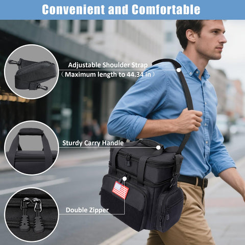 BYELTCUCN lunch bag in use during commute or picnic.