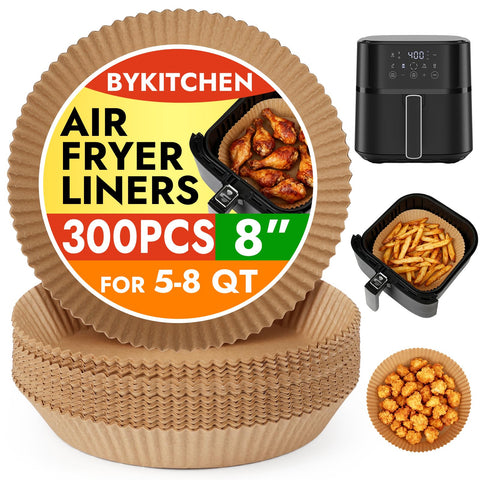 BYKITCHEN 300-pack airfryer liners ready for daily cooking