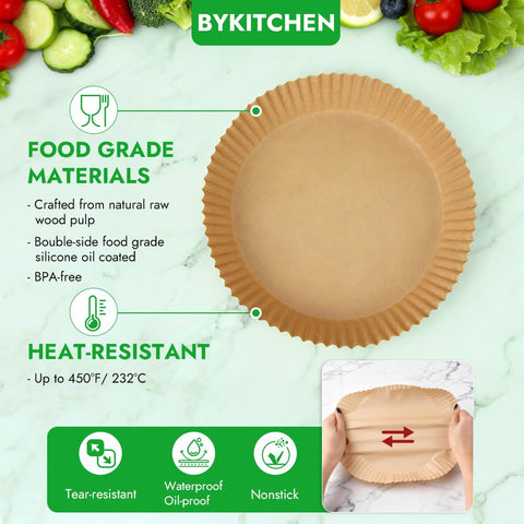 BYKITCHEN heatproof parchment paper withstands up to 450°F