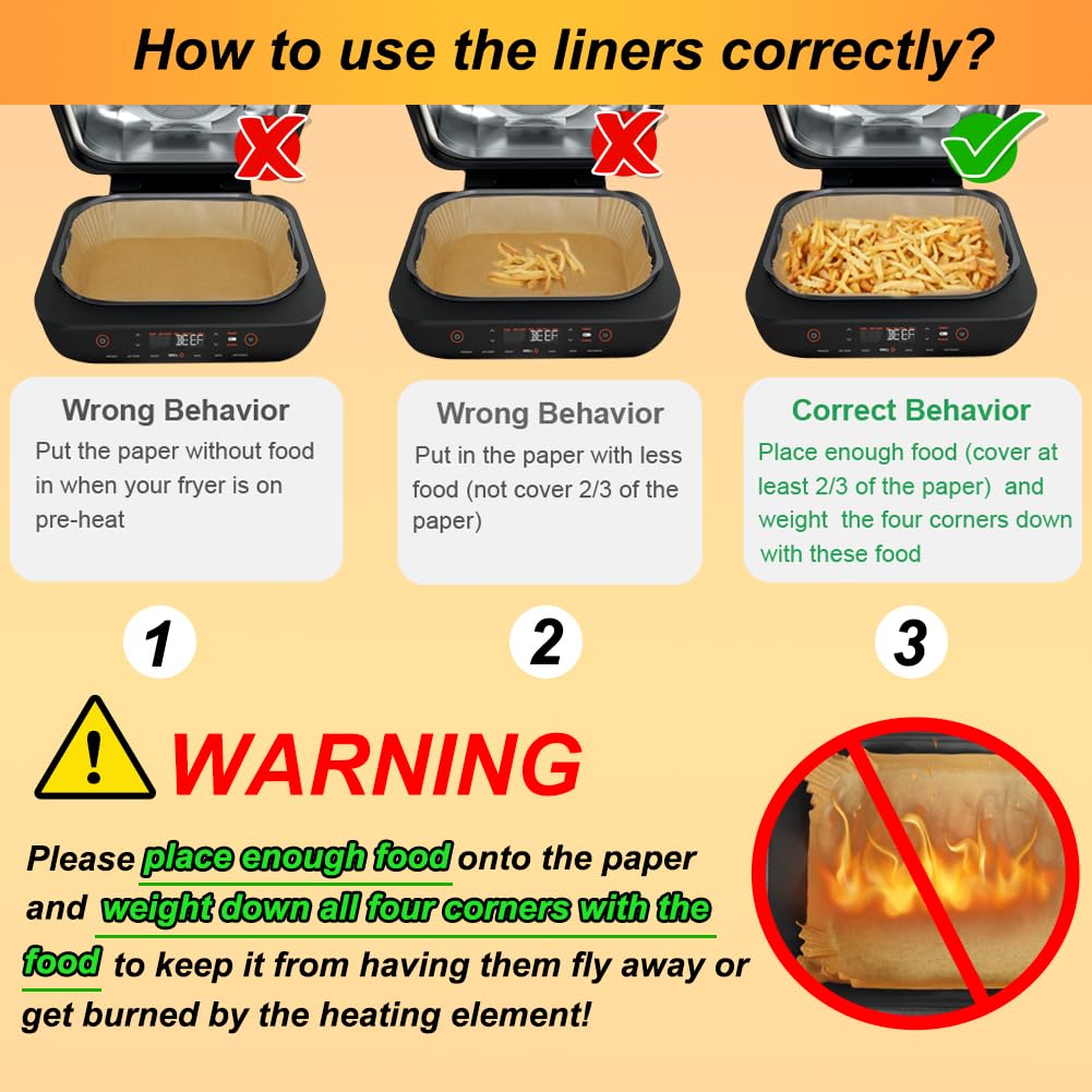 BYKITCHEN microwave-oven-safe liners suitable for air fryer, microwave, or oven.