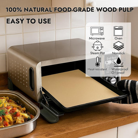 BYKITCHEN non-stick greaseproof-paper 12in reduces sticking and mess.