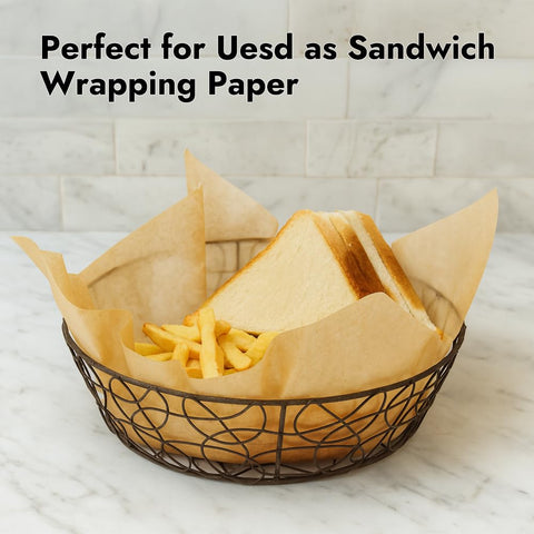 BYKITCHEN sandwich-wrap 12in parchment keeps burgers tidy when served.