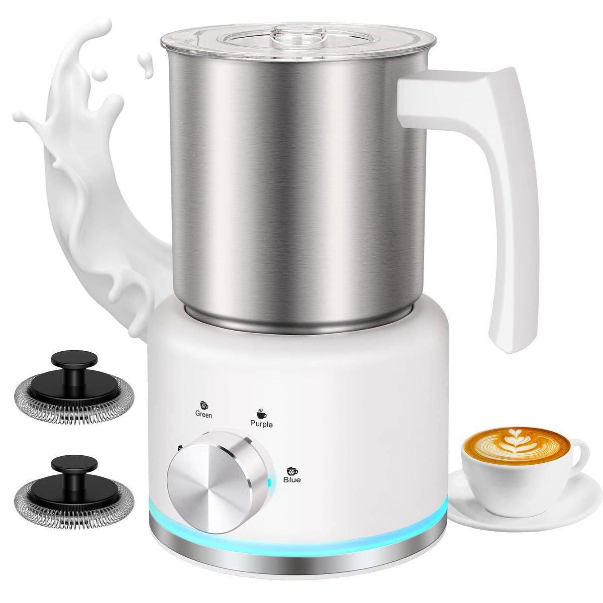 ByNaRIX Milk Frother shows 169oz capacity for large batches