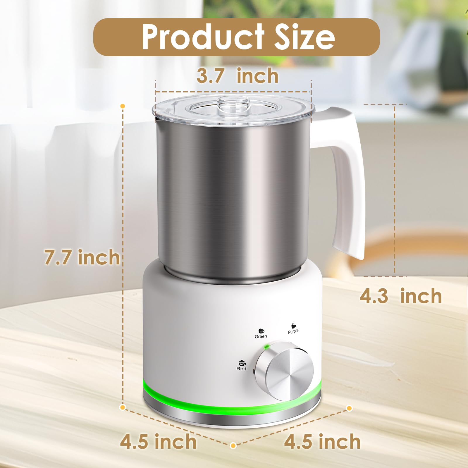 ByNaRIX Milk Frother operates quietly during use