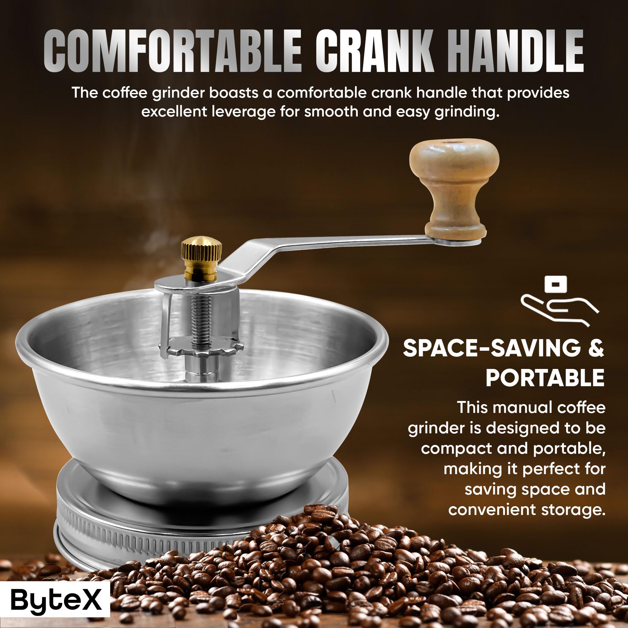 ByteX portable coffee lid on camping setup for on-the-go brew