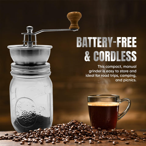 ByteX portable coffee lid for camping turns Mason jars into grinders on the go.