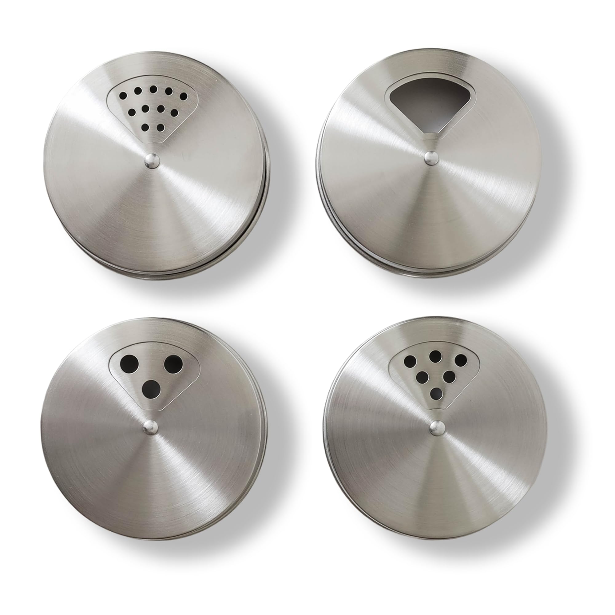 ByteX stainless steel spice lid for regular-mouth jars, easy pour for herbs and spices.